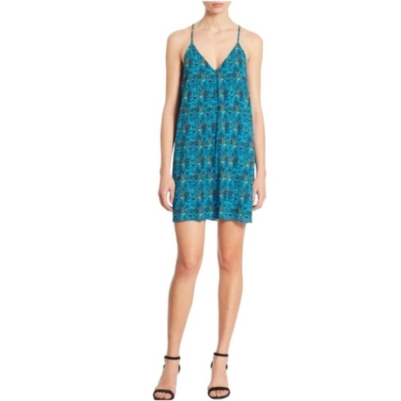 Alice + Olivia Fan Floral Laguna Fierra Cocktail Mini Dress - Picture 1 of 13